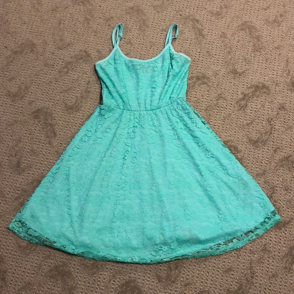 Mint green dress